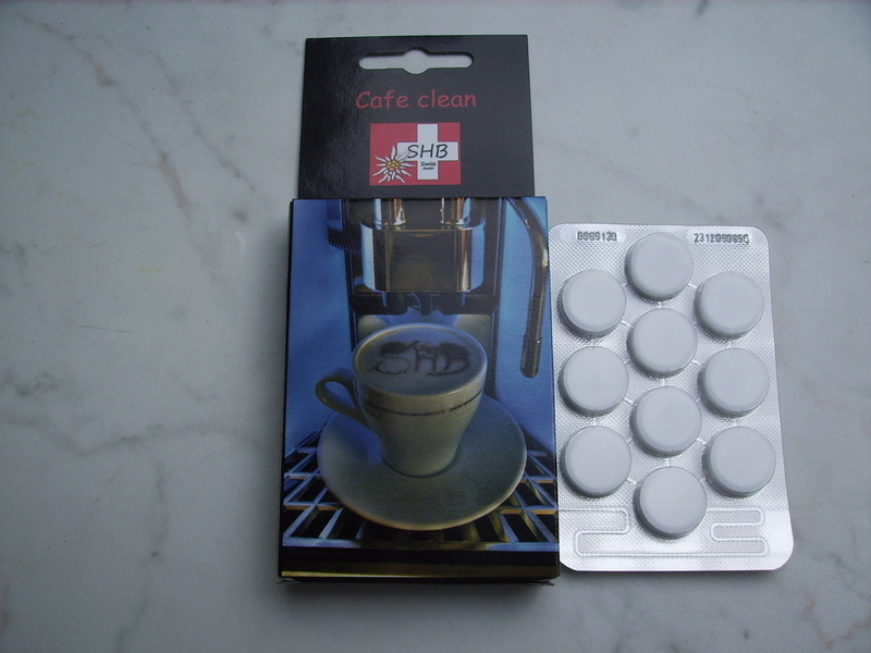 1 Blister SHB Swiss Cafe Clean 10 Reinigungstabletten Kaffeefettlösetabletten 